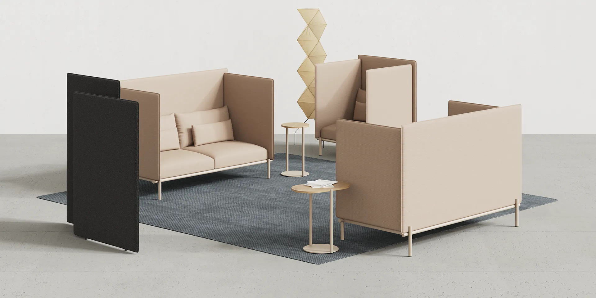 Abstracta Akunok acoustic seating - Presentation Media