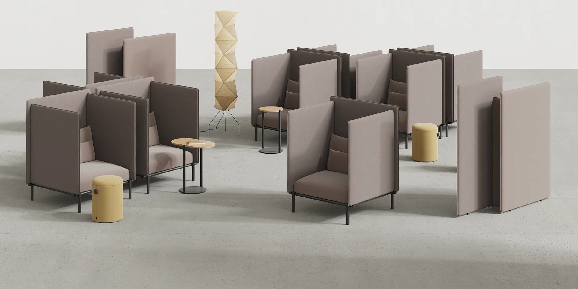 Abstracta Akunok acoustic seating - Presentation Media