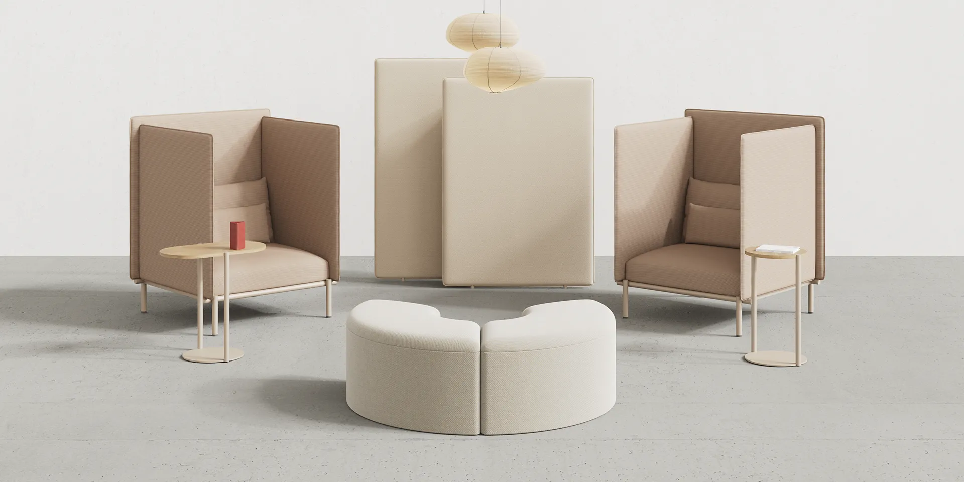 Abstracta Akunok acoustic seating - Presentation Media