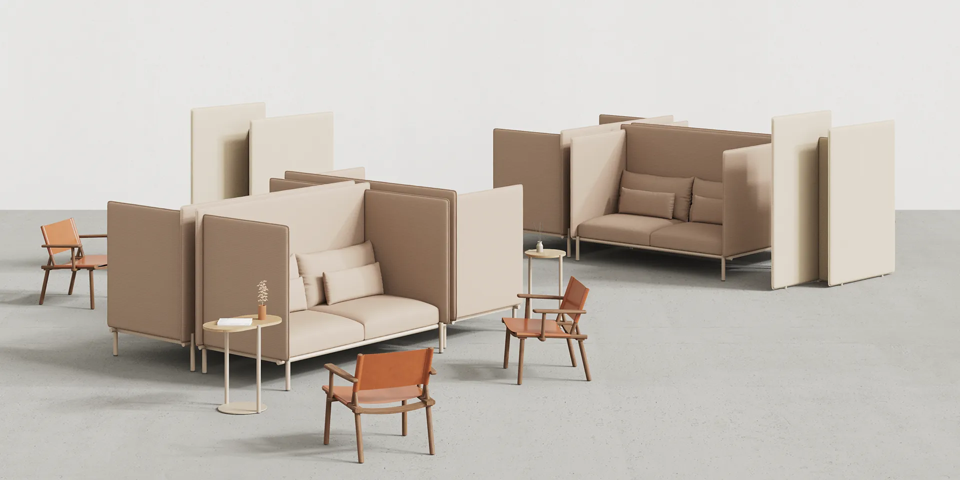 Abstracta Akunok acoustic seating - Presentation Media