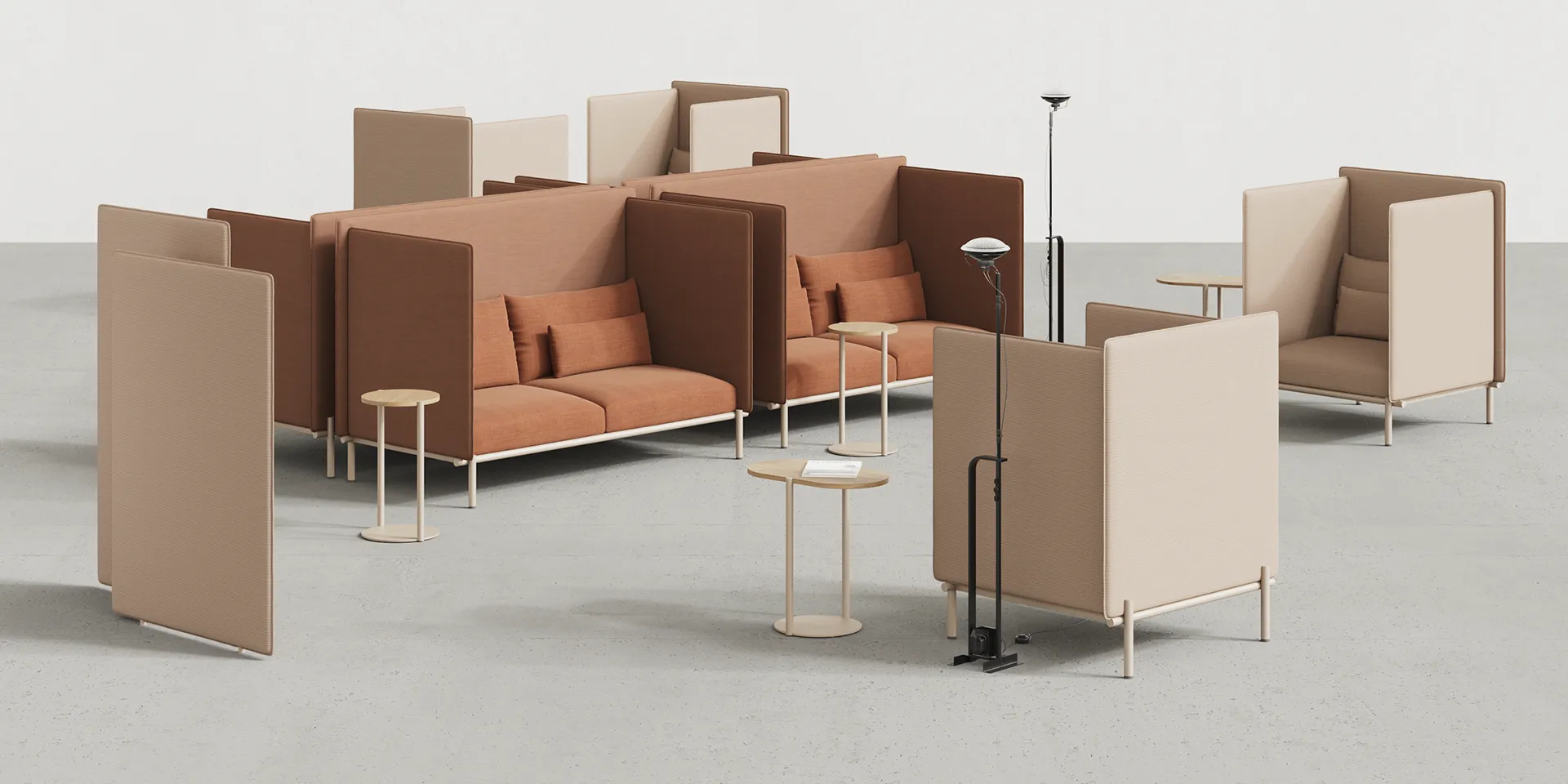 Abstracta Akunok acoustic seating - Presentation Media