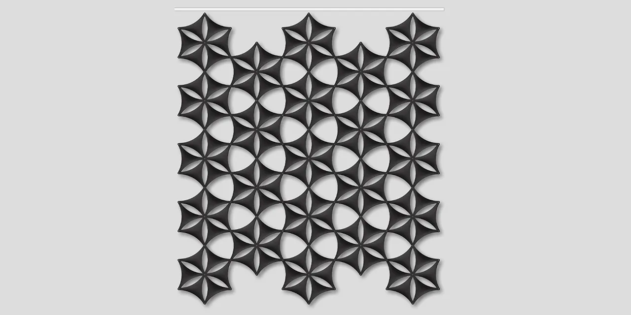 Abstracta Airflake Hanging Room Divider - Presentation Media