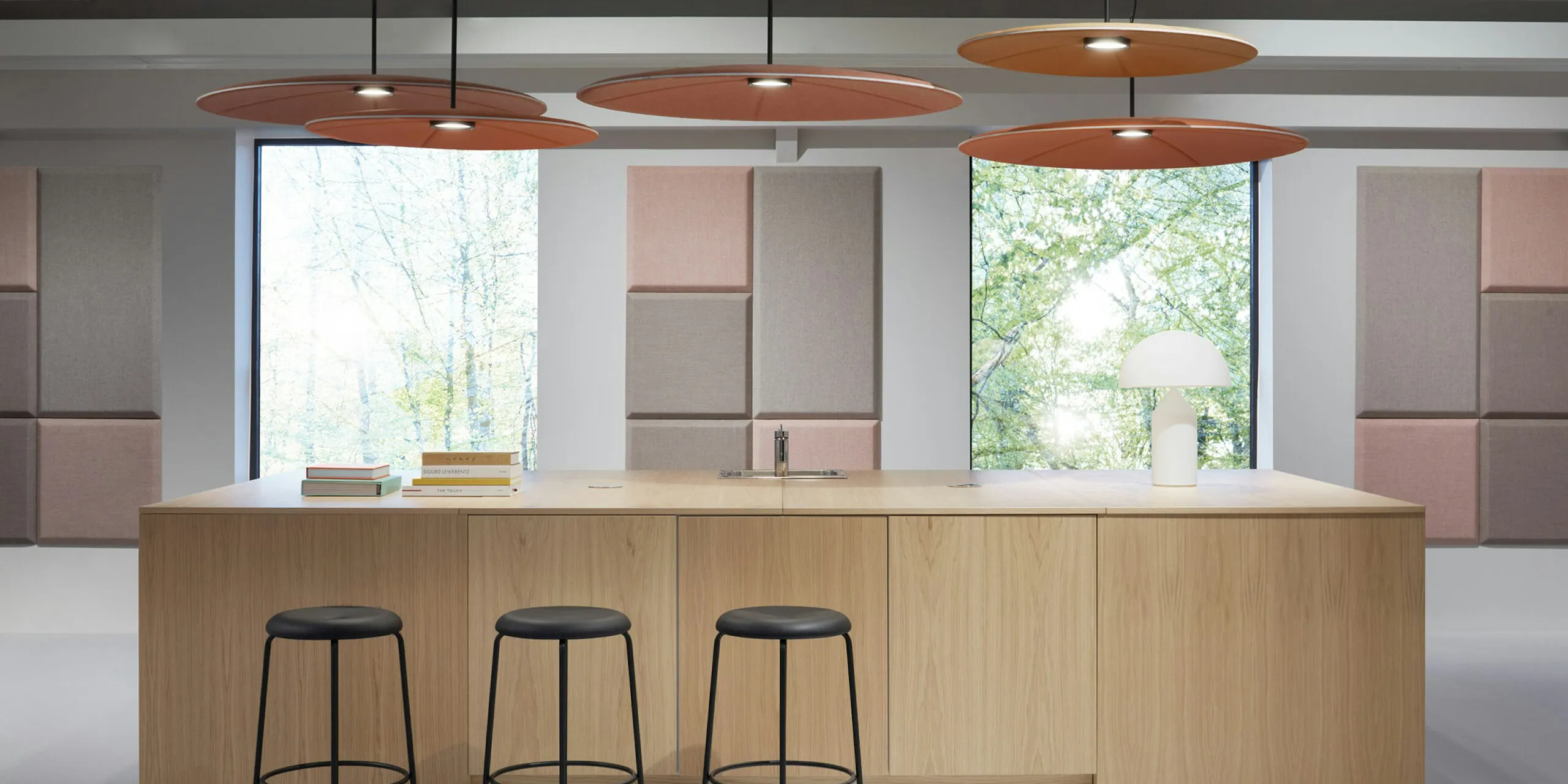 Abstracta Lily Sound Absorbing Lamp - Presentation Media