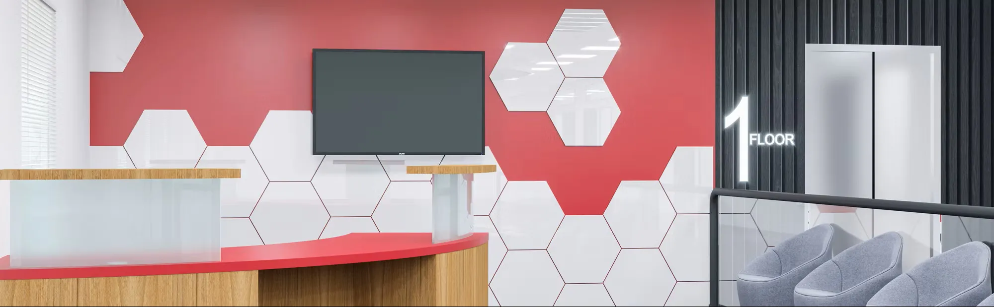 Clarke Rendall Classic Reception Desk - Presentation Media