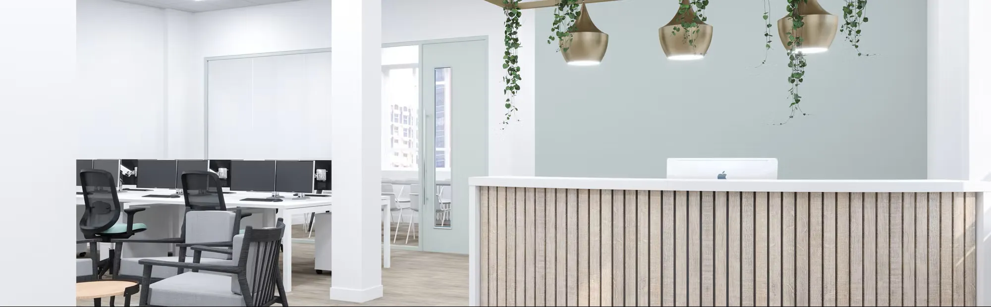 Clarke Rendall Stave Reception Desk - Presentation Media