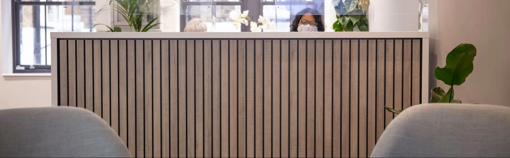 Clarke Rendall Stave Reception Desk - Presentation Media