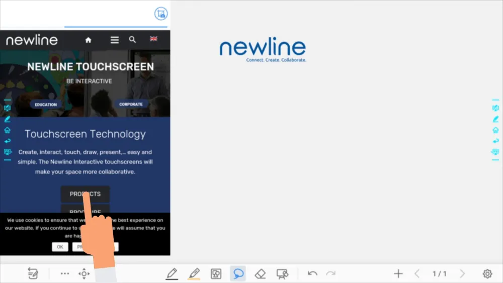 Newline Whiteboard - Presentation Media