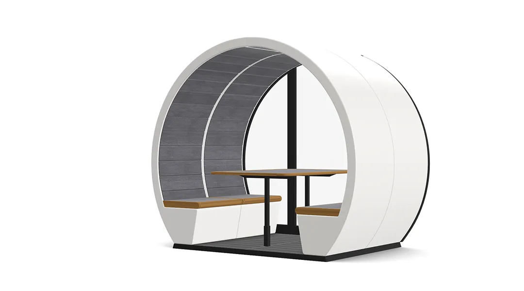 The Meeting Pod Co Outdoor Pod Part Enclosed - Presentation Media